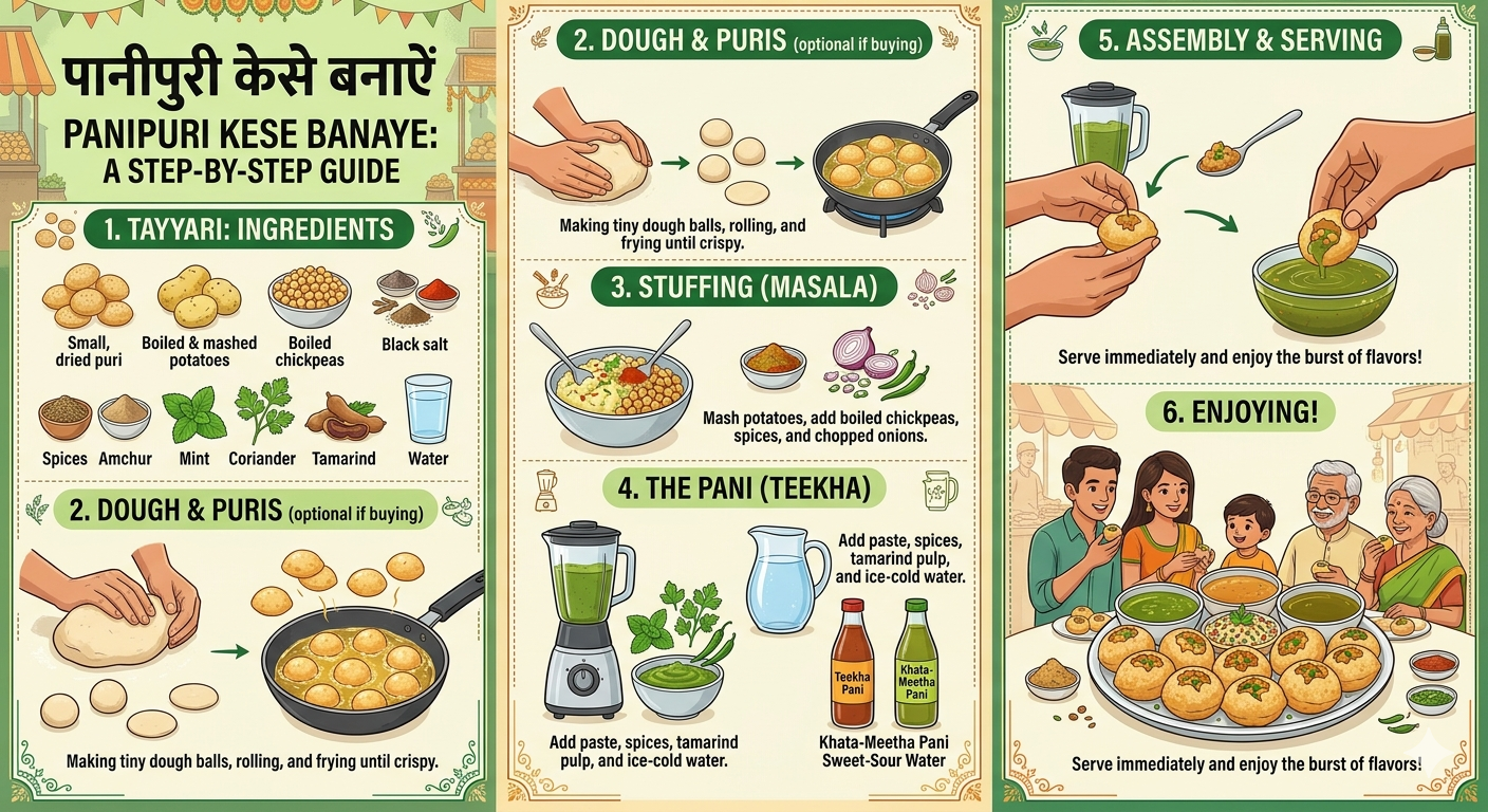 पानीपुरी कैसे बनाएं